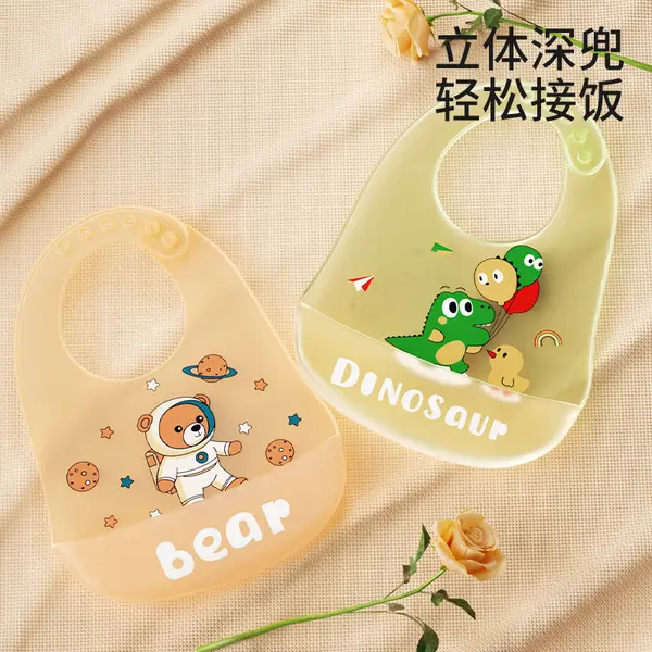 Baby Silicon Eating Bibs - Image 4