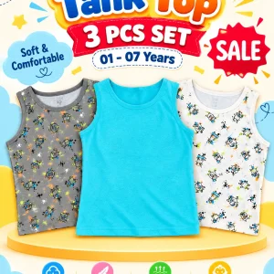 Boys Tank Top-3 Pcs Set